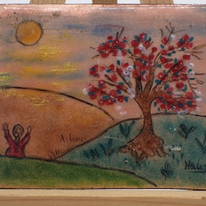 plate, vintage enamel paint