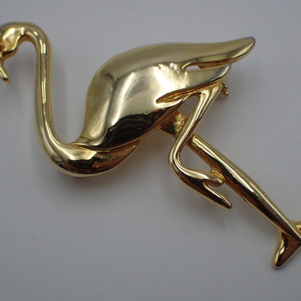 flamant rose ,bronze vintage en bronze