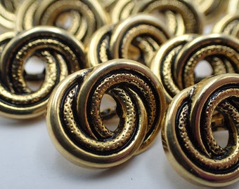 twenty vintage bronze buttons