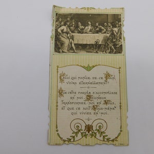 carte de prière vintage
