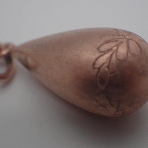 vintage pendant, gold plated drop