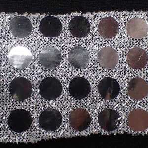 vintage ribbon with many round silver image 1