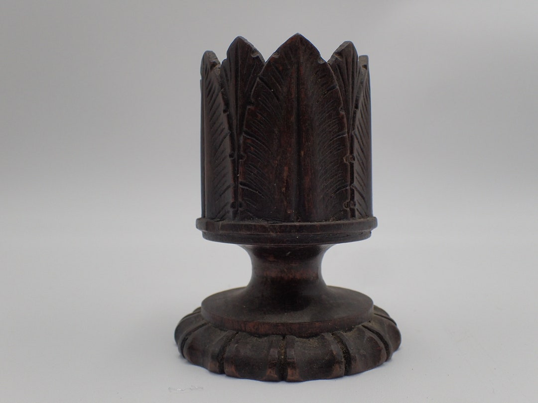 Candlestick, Vintage Wooden Candle Holder Etsy
