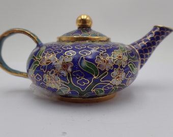 théière vintage cloisonné de Chine