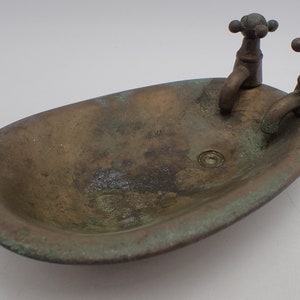 vintage soap dish, brass bathtub