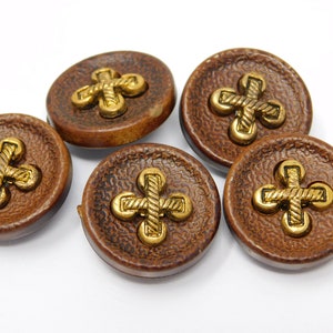 Five Vintage Cross Button - Etsy