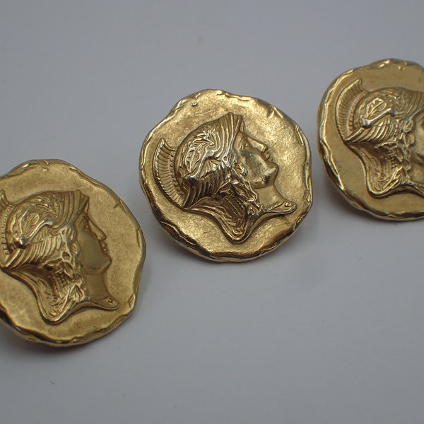 trois cabochons vintage en bronze