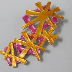 enamelled grafiti pendant