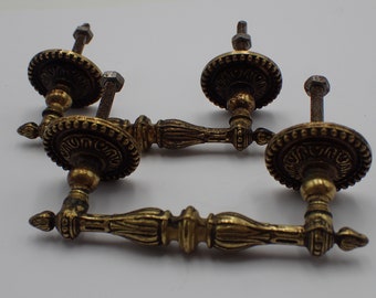 pair of vintage bronze handles
