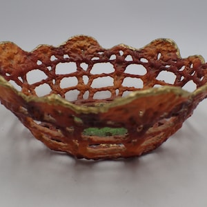 Vintage openwork Ceram lace basket