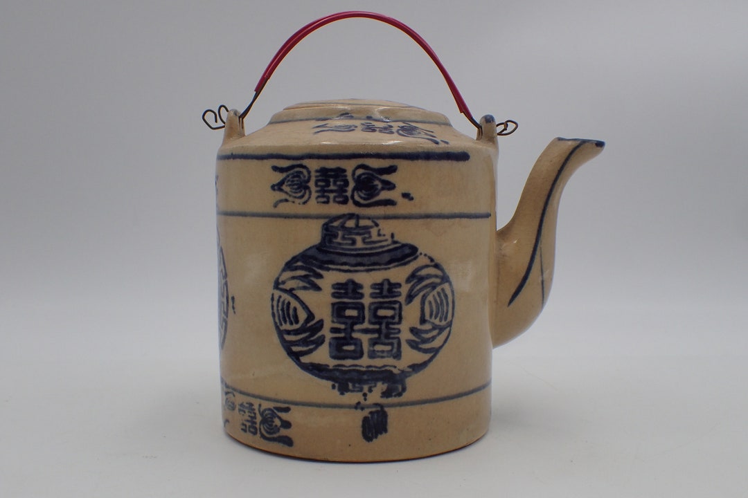 Old Porcelain Teapot From Vietnam Etsy