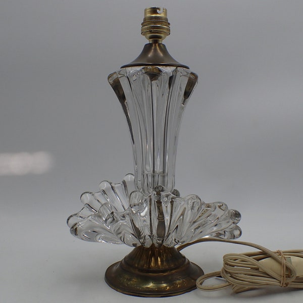 pied de lampe vintage en cristal