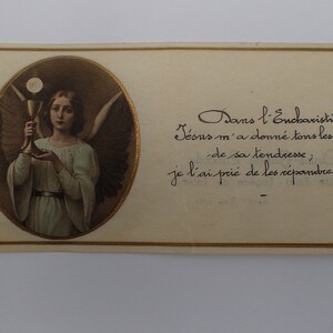 carte de prière ,image religieuse ancienne