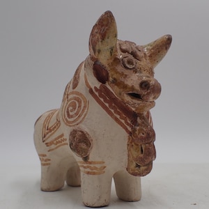 skulptur, peruansk keramik, tjur