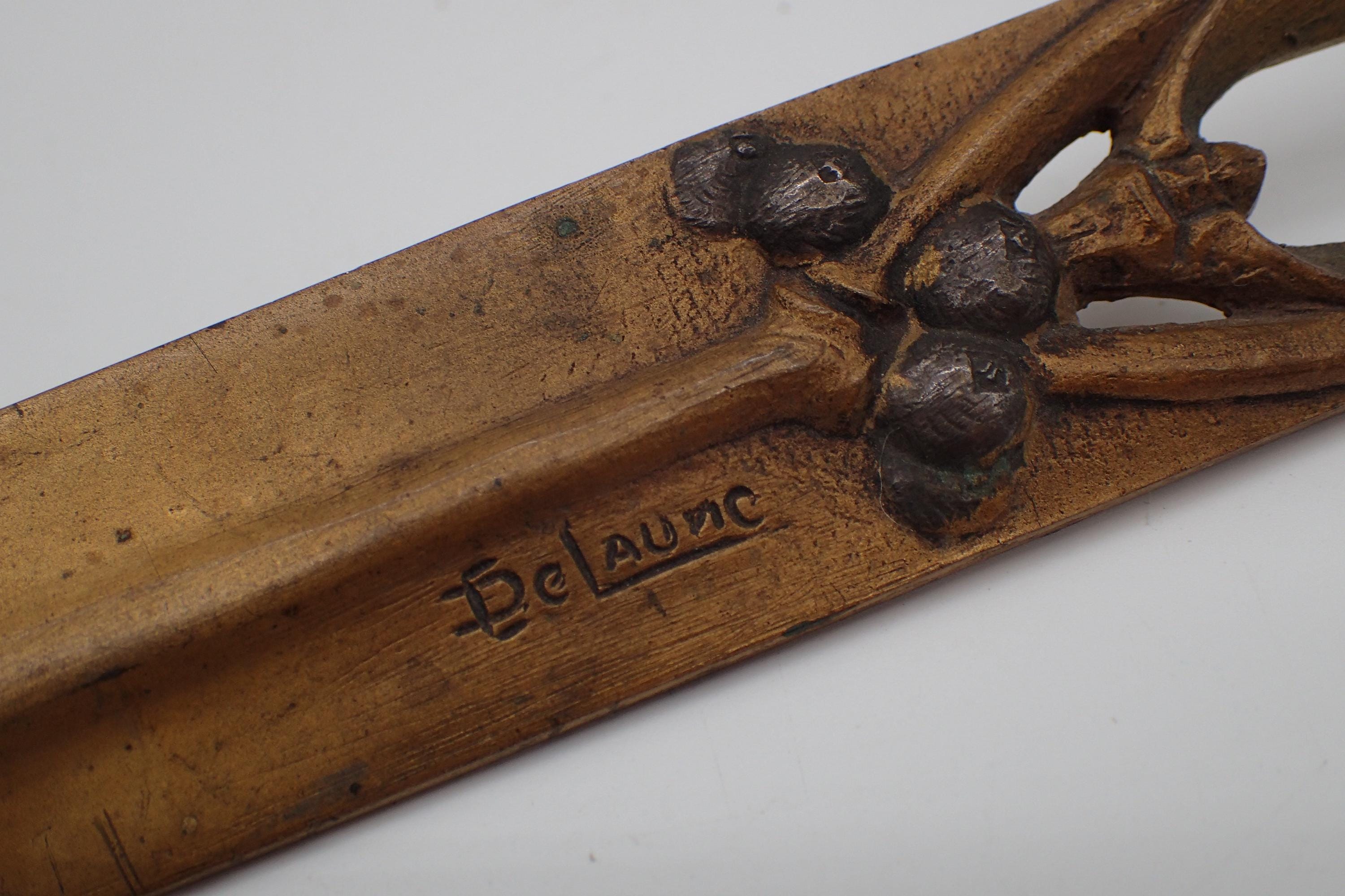 Antique Bronze Letter Opener by Edouard Delaune - Etsy