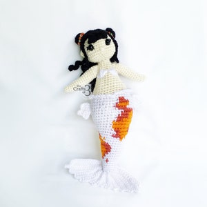 Crochet Mermaid Doll, Crochet Mermaid, Koi Mermaid, Amigurumi Crochet Doll, Amigurumi Doll, Photography Prop, Birthday Gift, Crochet Doll