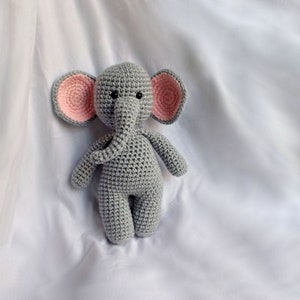 Crochet Elephant, Elephant Plushie, Stuffed Elephant, Crochet Animal, Amigurumi Elephant, Jungle Animal, Photography Prop, Birthday Gift
