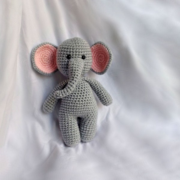 Crochet Elephant, Elephant Plushie, Stuffed Elephant, Crochet Animal, Amigurumi Elephant, Jungle Animal, Photography Prop, Christmas Gift