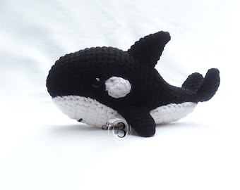 Crochet Orca, Amigurumi Orca, Crochet Orca Plushie, Stuffed Orca, Orca Plushie, Ocean Animal,  Photography Prop, Crochet Gift
