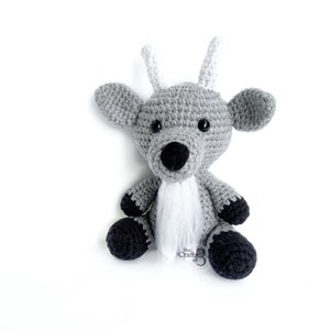 Crochet Goat, Ready to Ship, Amigurumi Goat, Stuffed Goat, Goat Plushie, Farm Animal, Stuffed Animal, Photography Prop, Birthday Gift,