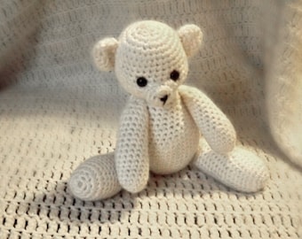 Crochet Polar Bear, Crochet Bear, Teddy Bear, Bear Plushie, Amigurumi Bear, Stuffed Bear, Stuffed Animal, Photography Prop, Crochet Gift