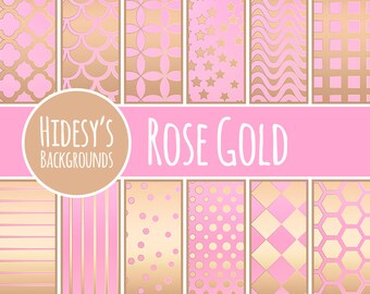 Rose Gold Digital Paper / Background / Pattern "ROSE GOLD"