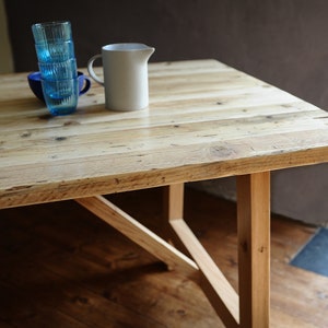 Farmhouse Dining Table on Solid Oak Legs, Customisable, Farmhouse Collection