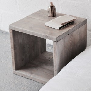 Rustic Reclaimed Wood Nightstand Lamp Table for Him/Her, Personalized Gift, RECLAIMED COLLECTION