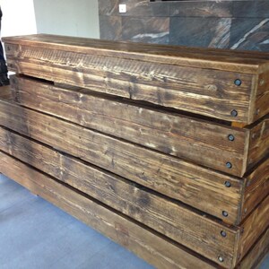 Reclaimed Reception Desk Rustic Industrial Custom Made Chic | Etsy