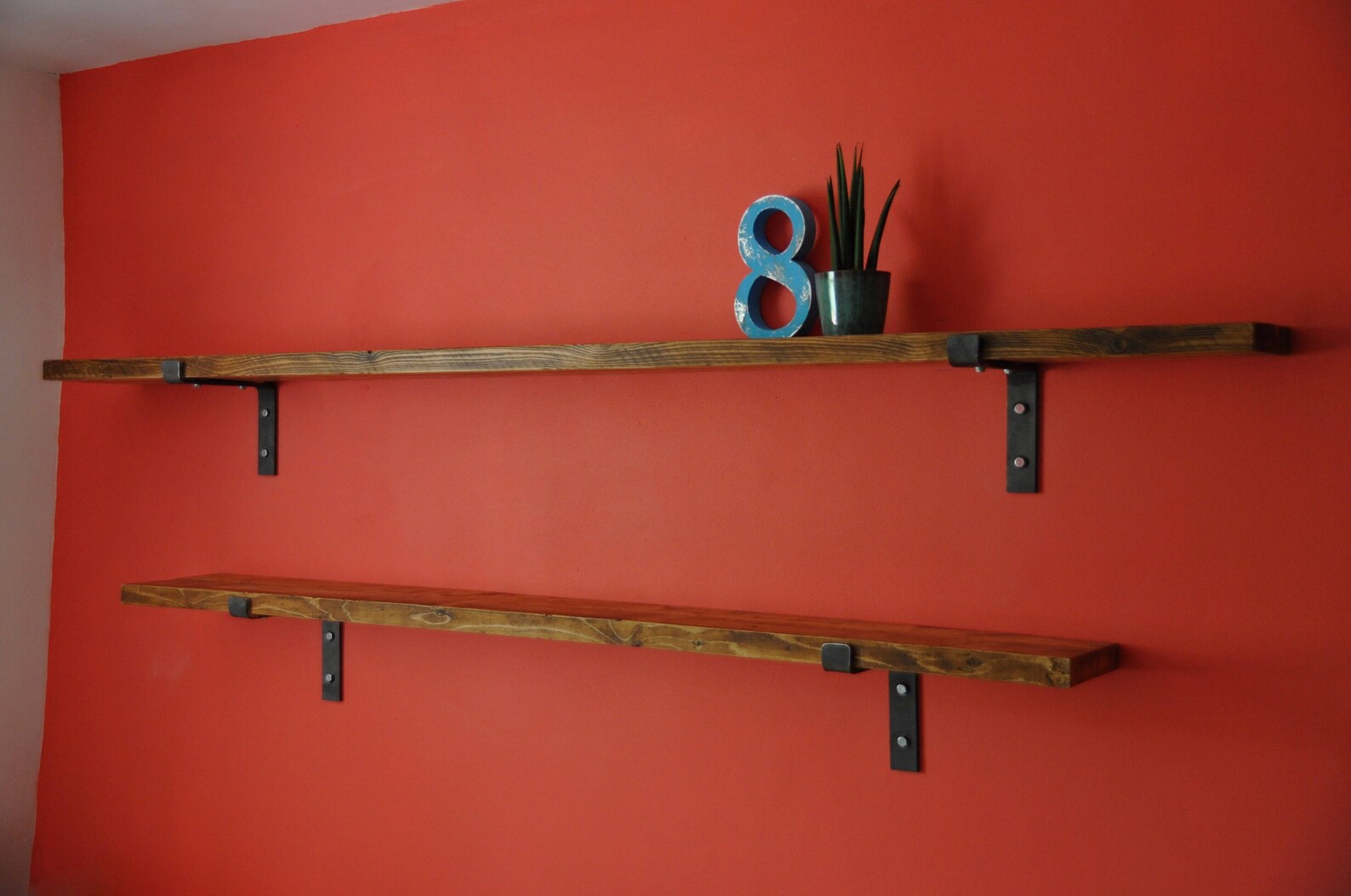 Reclaimed Shelves Industrial Shelving Rustic Wood Custom Made Etsy
