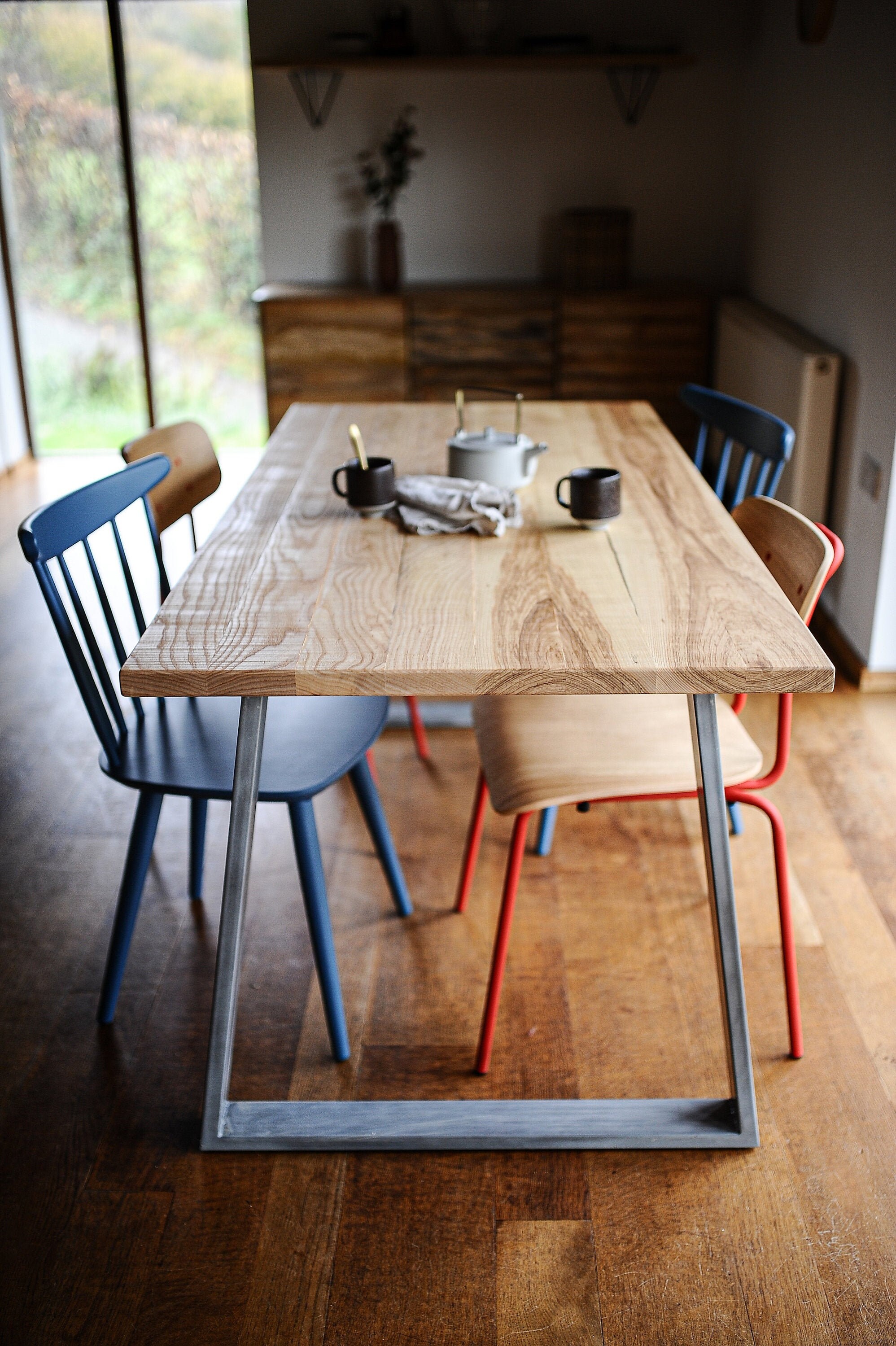 Reclaimed Wood Dining Table Rustic Solid Ash Wood Table on Etsy