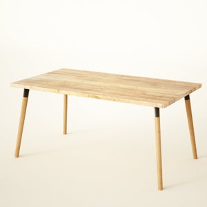 Sustainable Dining Table on Danish Oak Legs, Authentic Reclaimed Timber, Customisable, VINTAGE COLLECTION
