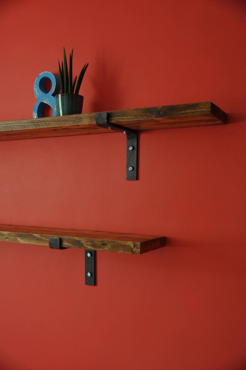 Reclaimed Shelves Industrial Shelving Rustic Wood Custom Made Etsy