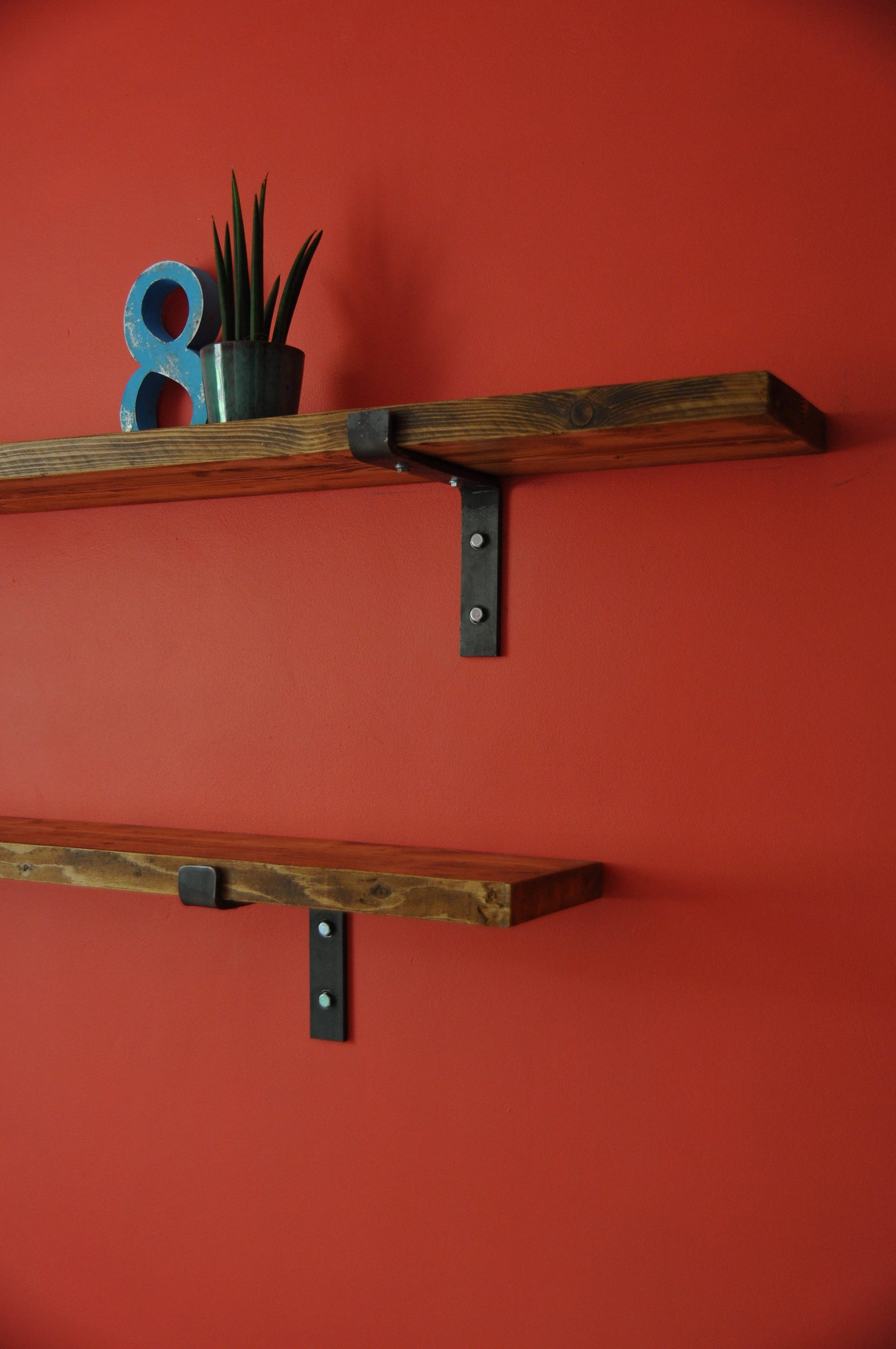 Reclaimed Shelves Industrial Shelving Rustic Wood Custom Made Etsy