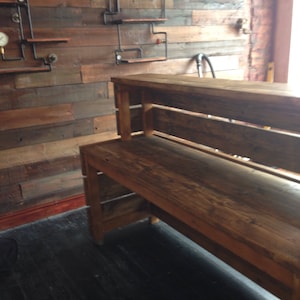 Reception Desk, Reclaimed Wood Industrial Rustic, Office Front Counter, Outdoor bar option, Custom Made image 6