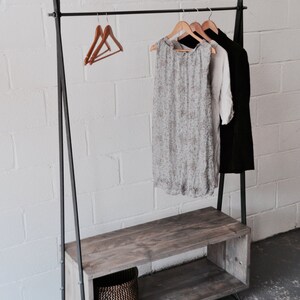 Industrial Reclaimed Wood Clothes Rail Rustic Vintage Scaffold - Etsy