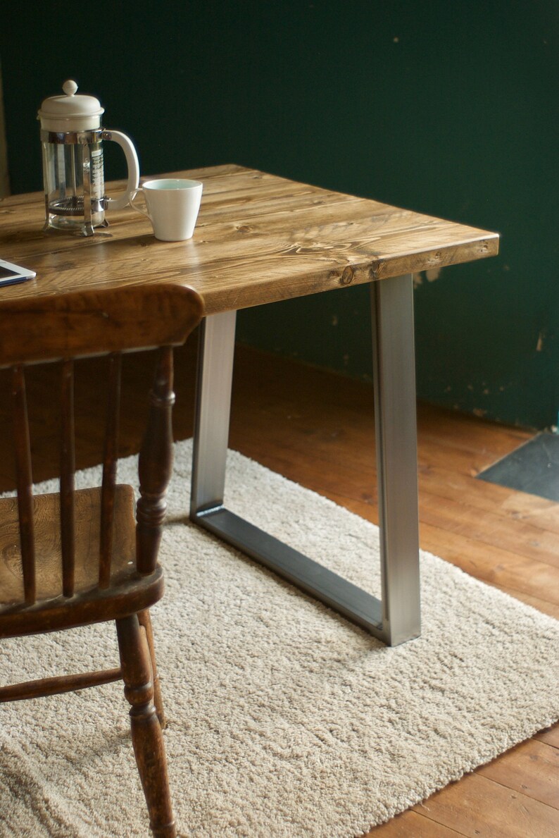 Desk Industrial Reclaimed Scaffold Board Solid Wood Top On Etsy