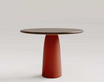 Handmade Solid Oak Round Dining Table: Modern KWIN Collection