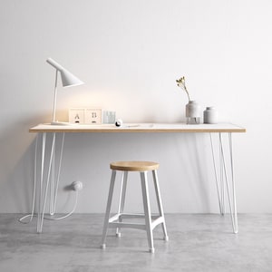 AGALMA Office Desk, WFH, Formica on hairpins, Colour Size Options