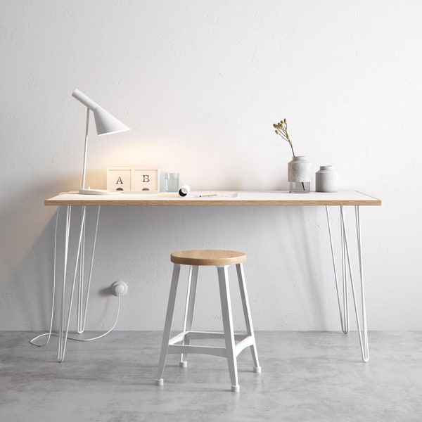 AGALMA Office Desk, WFH, Formica on hairpins, Colour Size Options