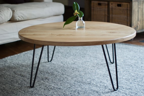 Round hairpin leg coffee table deals