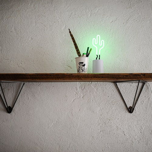 Industrial Reclaimed Shelf. Modern Floating Wall shops Shelves on British Steel Hair Pin Bracket. Personlised gift for him or her, Chirstmas