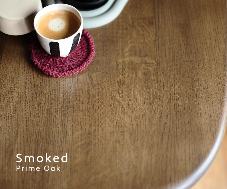 Rectangular Solid Oak Dining Table & Bench Set, Handmade Mid-Century Modern Scandinavian Table image 17