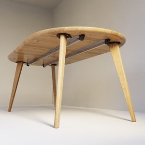 Round Extending Table, 6-10 Seater, Oval Oak Dining table with Scandi legs, Customisable image 10