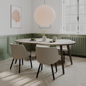 Round Expandable Dining Table | Solid Oak | Customisable | OAKWELL collection