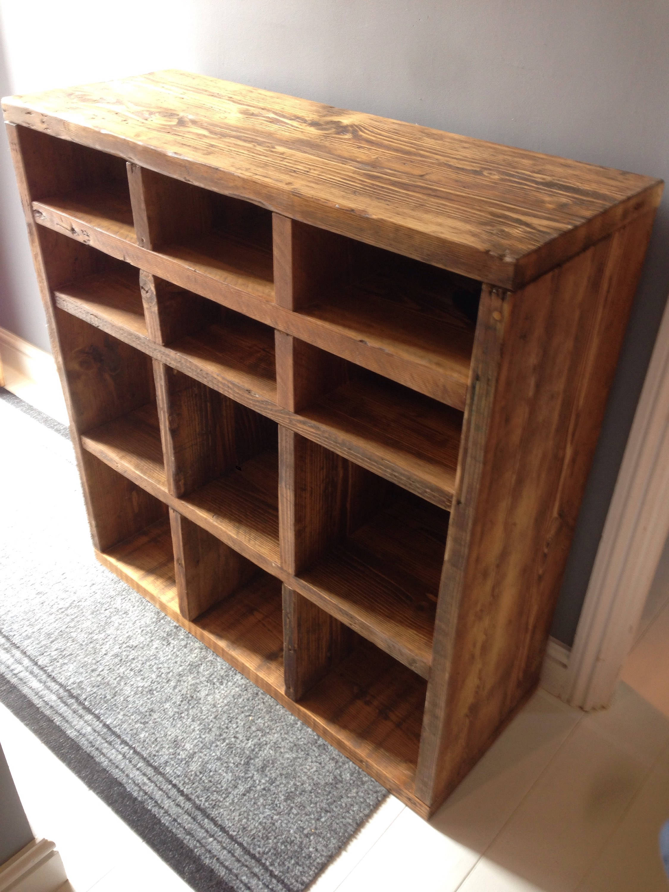 Reclaimed industrial shoe rack rustic scaffold board Shoe Etsy