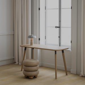 Handmade Solid Oak Desk: Sustainable Home Office Furniture