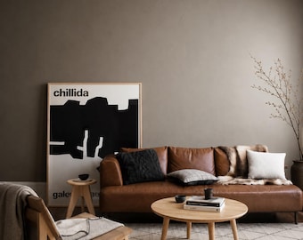 Round Oak Coffee Table, Japandi Living Room, Solid Wood Minimalist for Small Spaces, UK