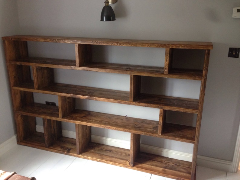 Bookcase Shelving Unit Reclaimed Rustic Custom Cafe Restaurant Bookcase Shelving Unit Reclaimed Rustic Custom Cafe Restaurant Storage Chic Room Divider Scaffold Furniture Hand Made In Uk