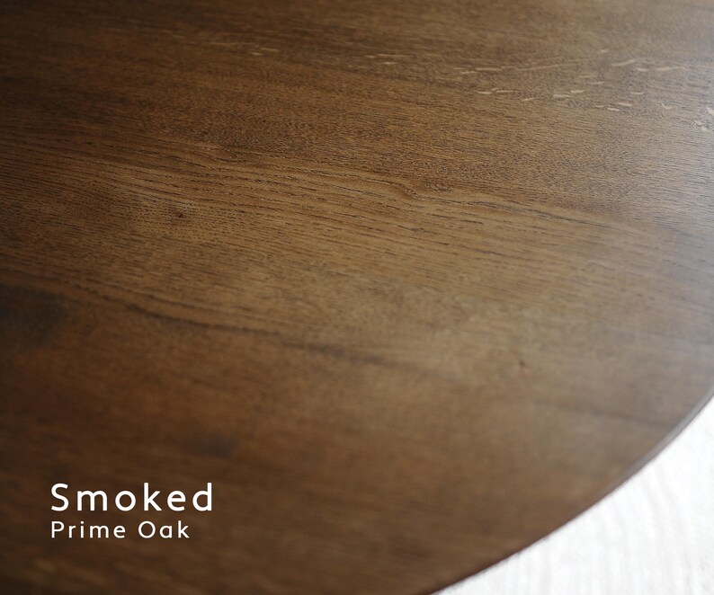 Rectangular Solid Oak Dining Table & Bench Set, Handmade Mid-Century Modern Scandinavian Table image 16